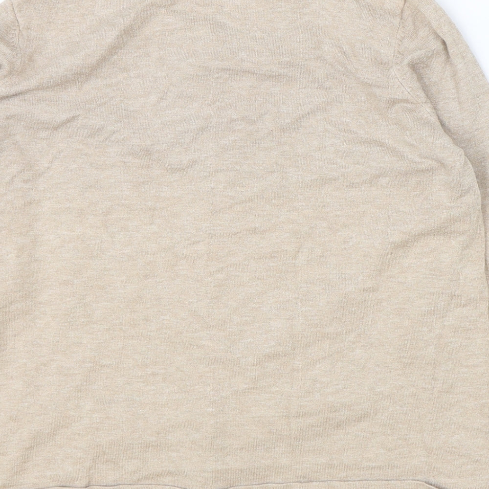 Bonmarché Womens Brown V-Neck Viscose Cardigan Jumper Size M