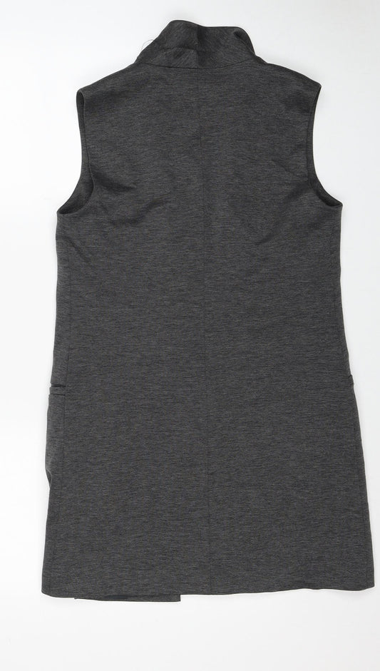 Miss Selfridge Womens Grey Gilet Jacket Size 8 - Longline