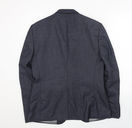 JACK REID Mens Blue Polyester Jacket Blazer Size 42 Regular