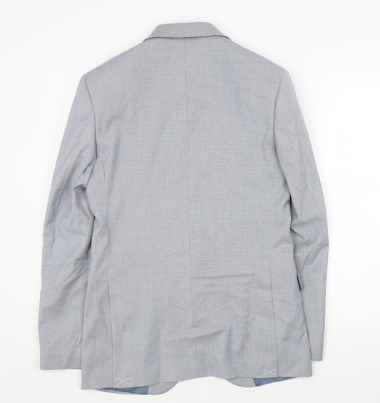 Marks and Spencer Mens Blue Polyester Jacket Blazer Size 36 Regular