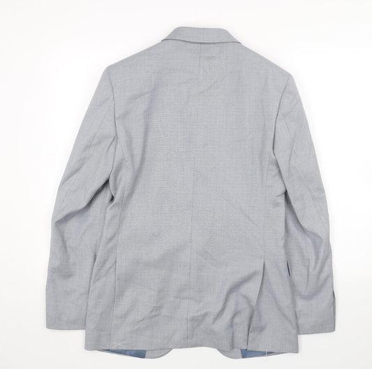 Marks and Spencer Mens Blue Polyester Jacket Blazer Size 36 Regular
