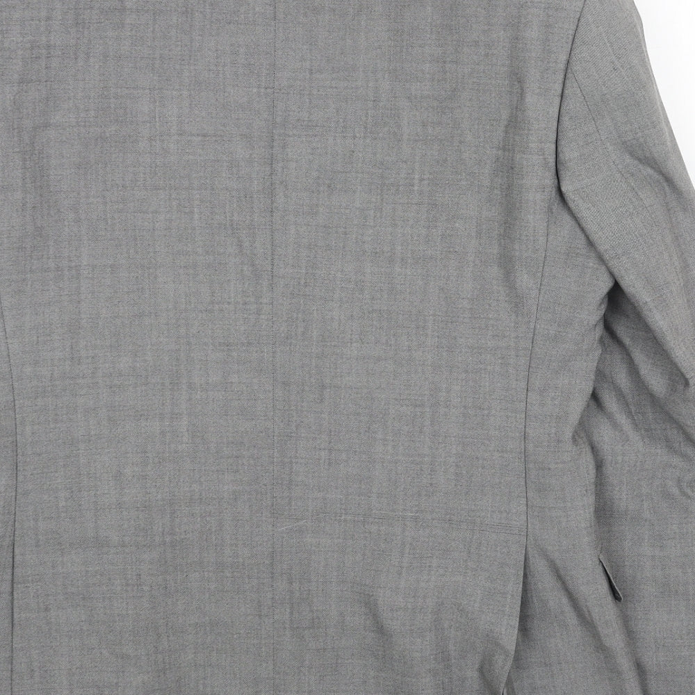 Marks and Spencer Mens Grey Polyester Jacket Blazer Size 36 Regular