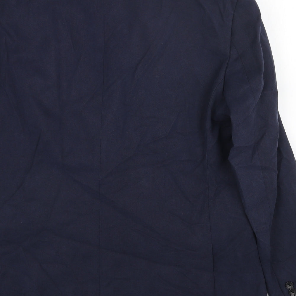 Marks and Spencer Mens Blue Viscose Jacket Blazer Size 42 Regular