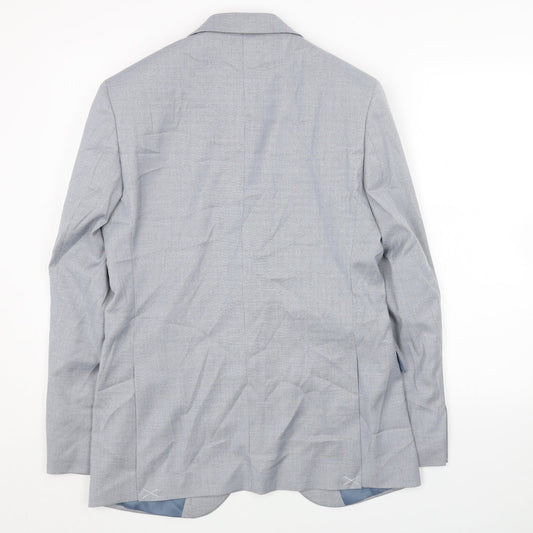 Marks and Spencer Mens Blue Viscose Jacket Blazer Size 38 Regular