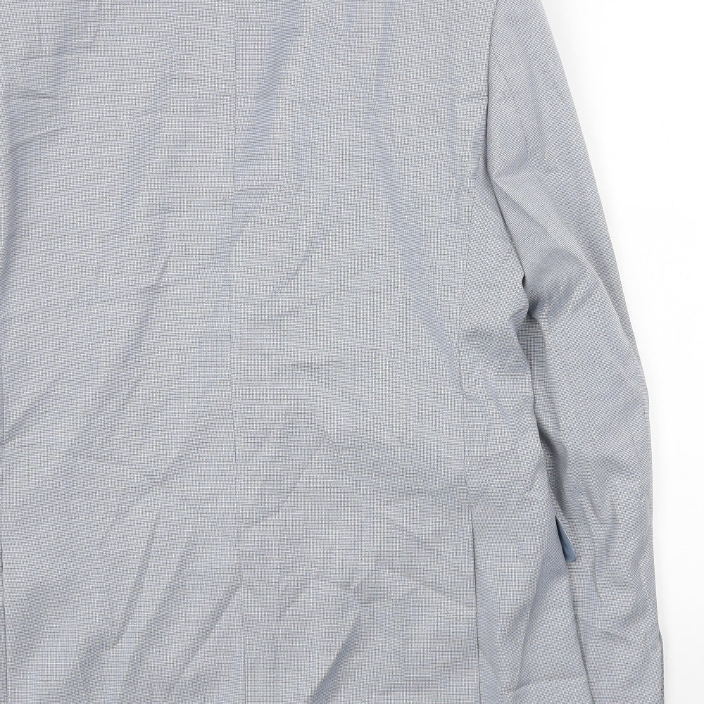 Marks and Spencer Mens Blue Viscose Jacket Blazer Size 38 Regular