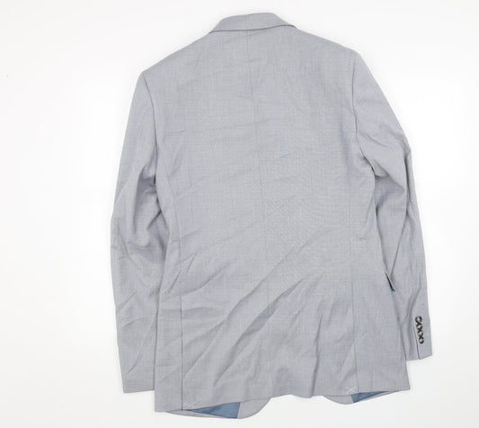Marks and Spencer Mens Blue Viscose Jacket Blazer Size 38 Regular