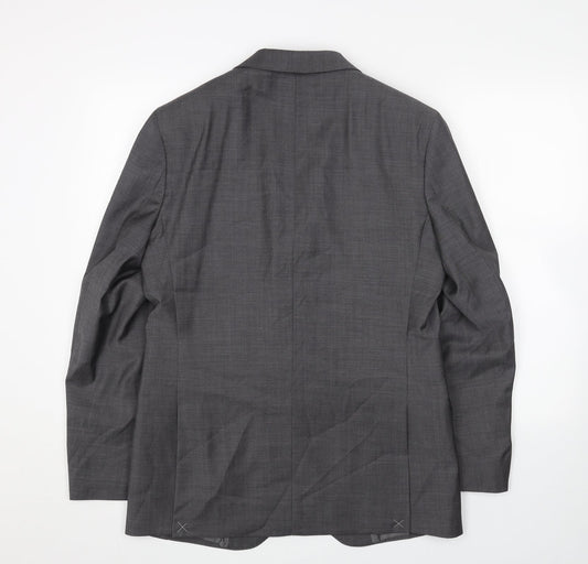 Marks and Spencer Mens Grey Viscose Jacket Blazer Size 38 Regular
