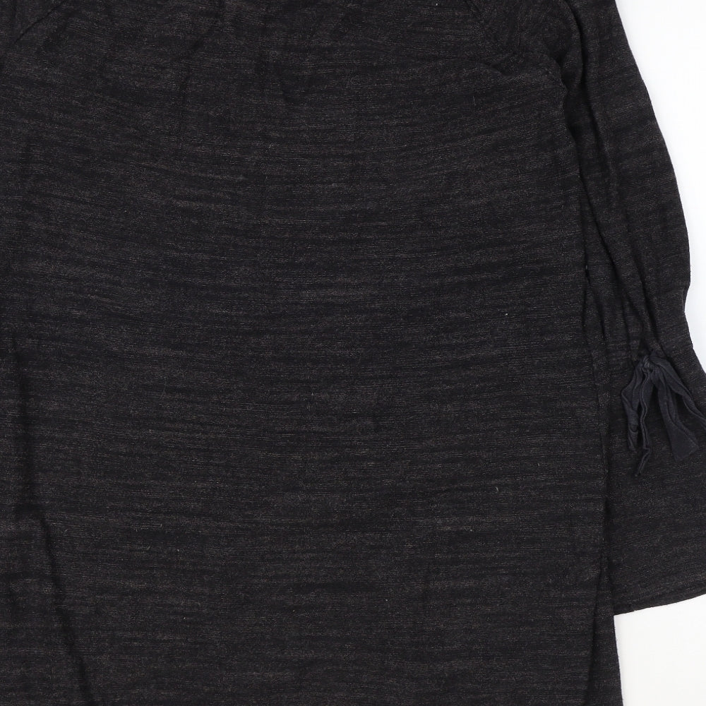 NEXT Womens Grey Cotton A-Line Size 16 V-Neck Pullover