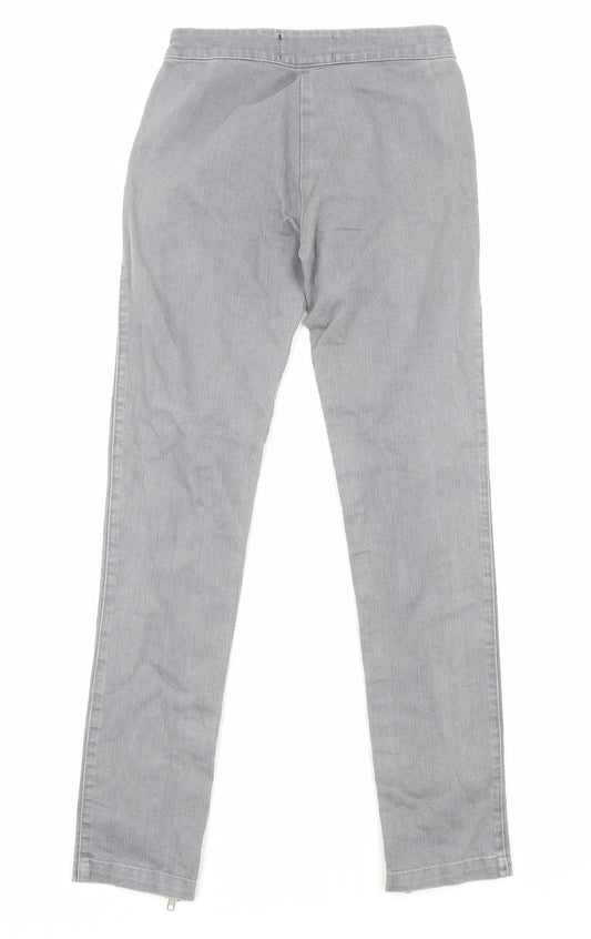 By Malene Birger Womens Grey Cotton Skinny Jeans Size 6 Regular Zip