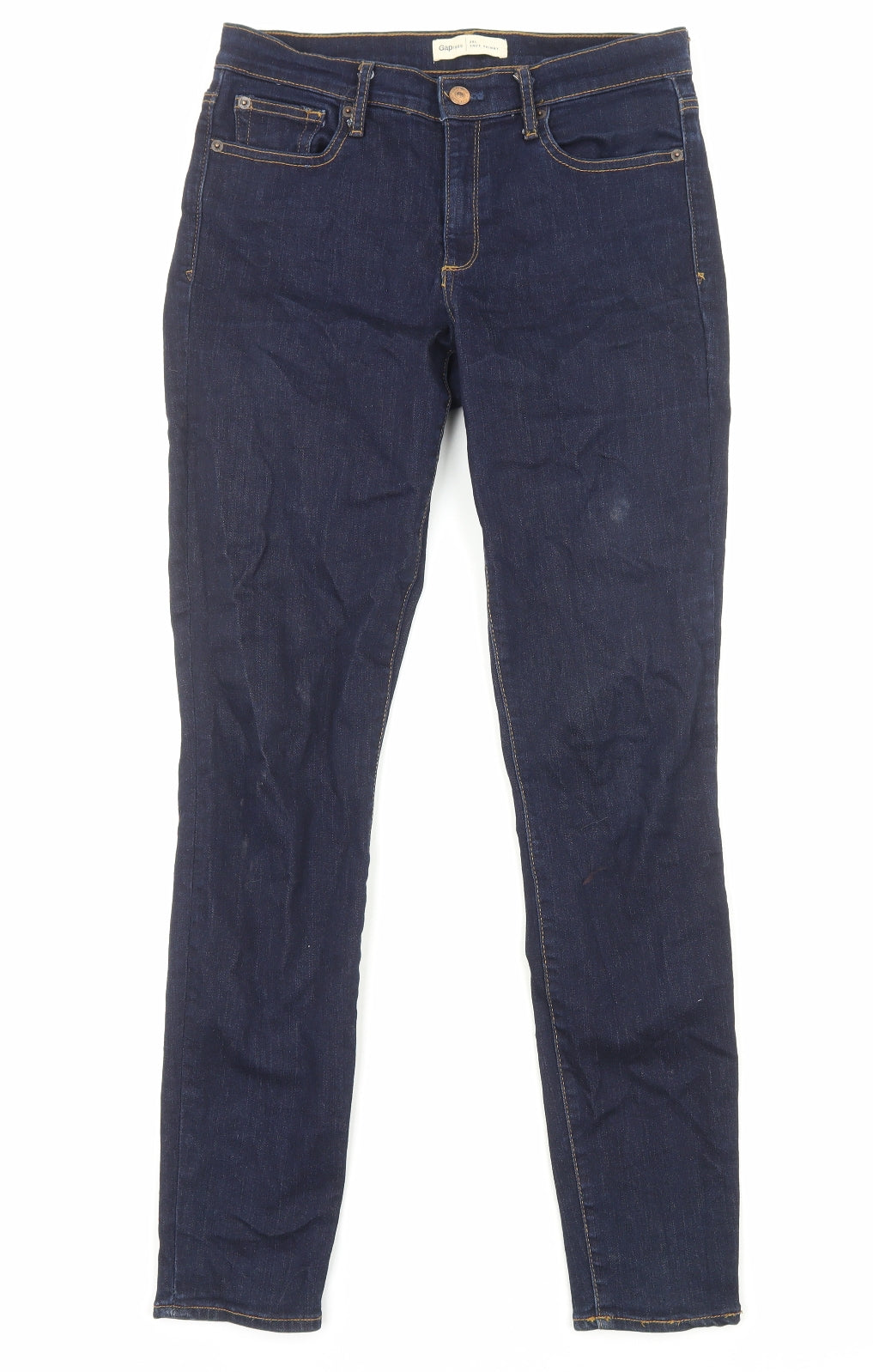Gap Womens Blue Cotton Skinny Jeans Size 10 Regular Zip