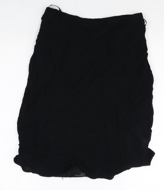 Capacity Womens Black Viscose Swing Skirt Size 10
