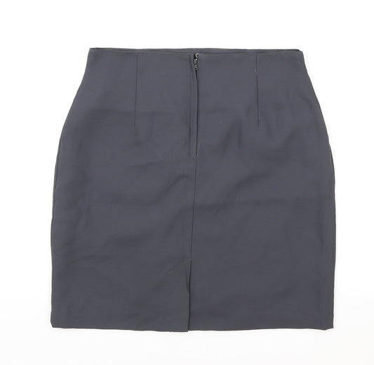 Beechers Brook Womens Grey Polyester Straight & Pencil Skirt Size 12 Zip