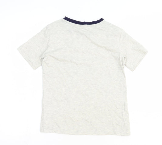 Sovereign Code Boys Grey Cotton Pullover T-Shirt Size 7 Years Round Neck Pullover - T Rex