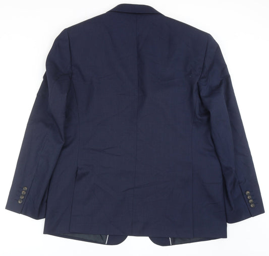 Marks and Spencer Mens Blue Polyester Jacket Blazer Size 44 Regular