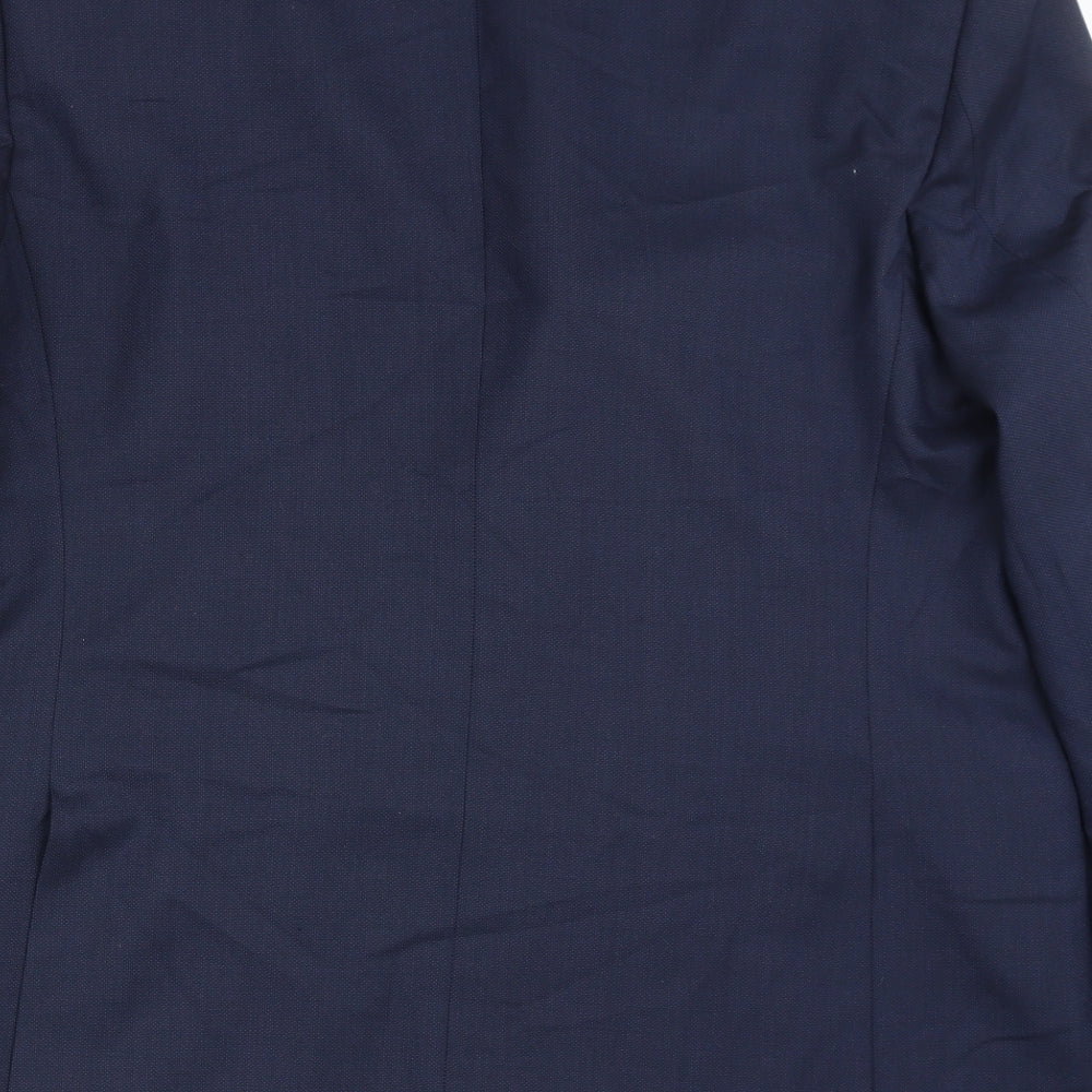 Marks and Spencer Mens Blue Polyester Jacket Blazer Size 44 Regular