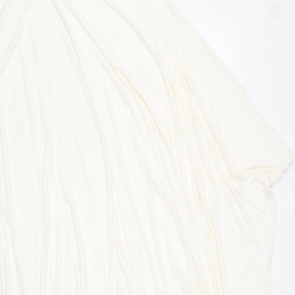 FINELLA Womens White Viscose Jumpsuit One-Piece Size S L23 in Pullover