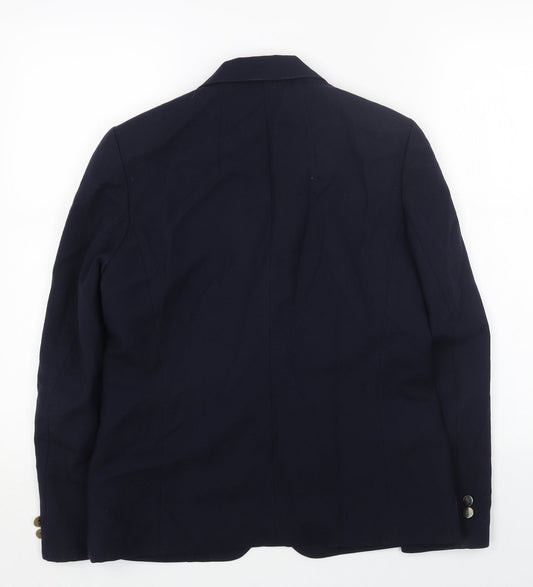 Preworn Mens Blue Wool Jacket Blazer Size 38 Regular