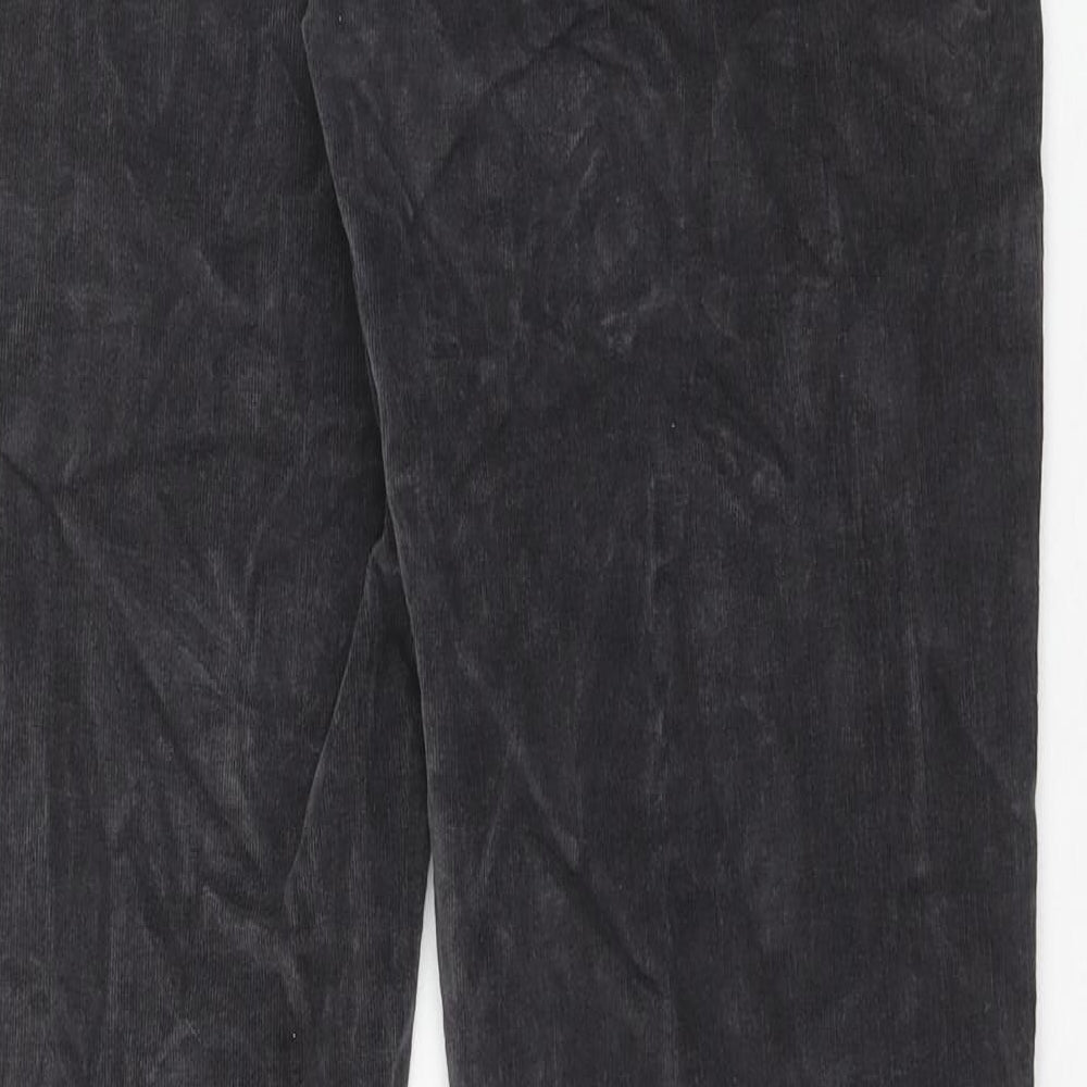 Crew Clothing Womens Grey Cotton Trousers Size 14 Regular Zip