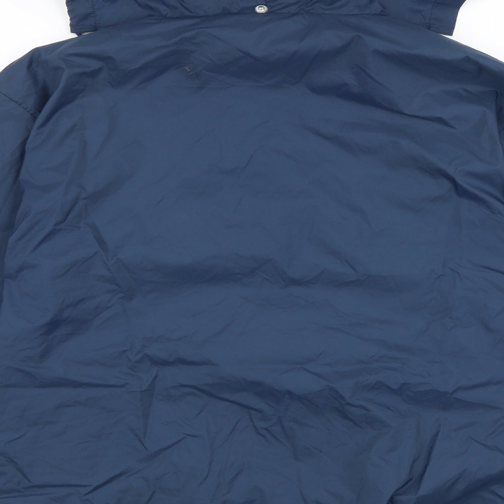 Fruit of the Loom Mens Blue Windbreaker Jacket Size S Zip