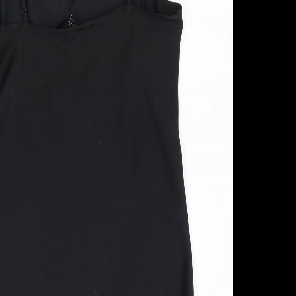 NEXT Womens Black Polyester Basic Tank Size 8 V-Neck