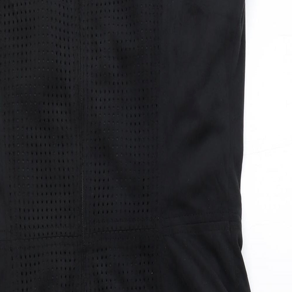 ORSAY Womens Black Polyester A-Line Size 12 Boat Neck Zip