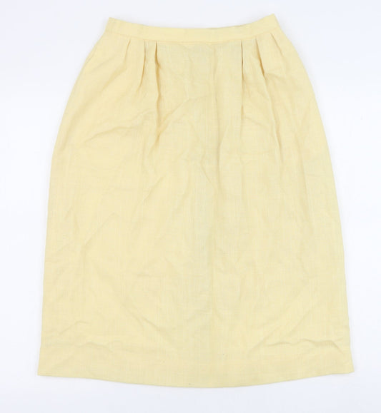 Jones New York Womens Yellow Polyester Tulip Skirt Size 10 Zip