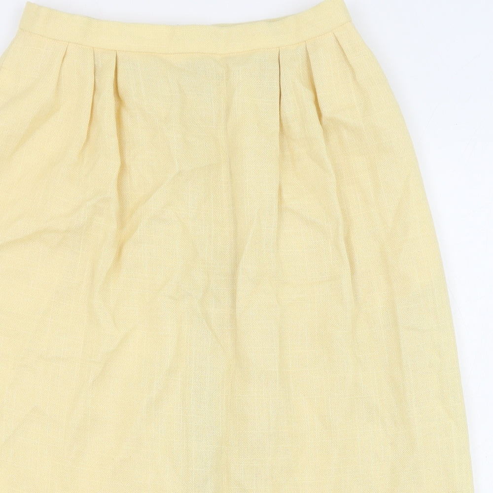 Jones New York Womens Yellow Polyester Tulip Skirt Size 10 Zip