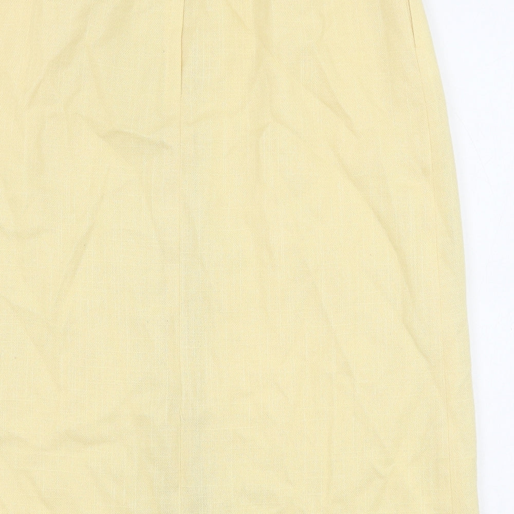 Jones New York Womens Yellow Polyester Tulip Skirt Size 10 Zip