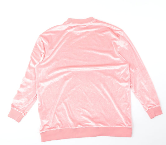 ellesse Womens Pink Round Neck Polyester Pullover Jumper Size 8