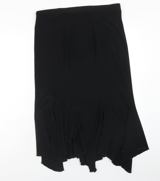 Stephan Womens Black Polyester Swing Skirt Size XL
