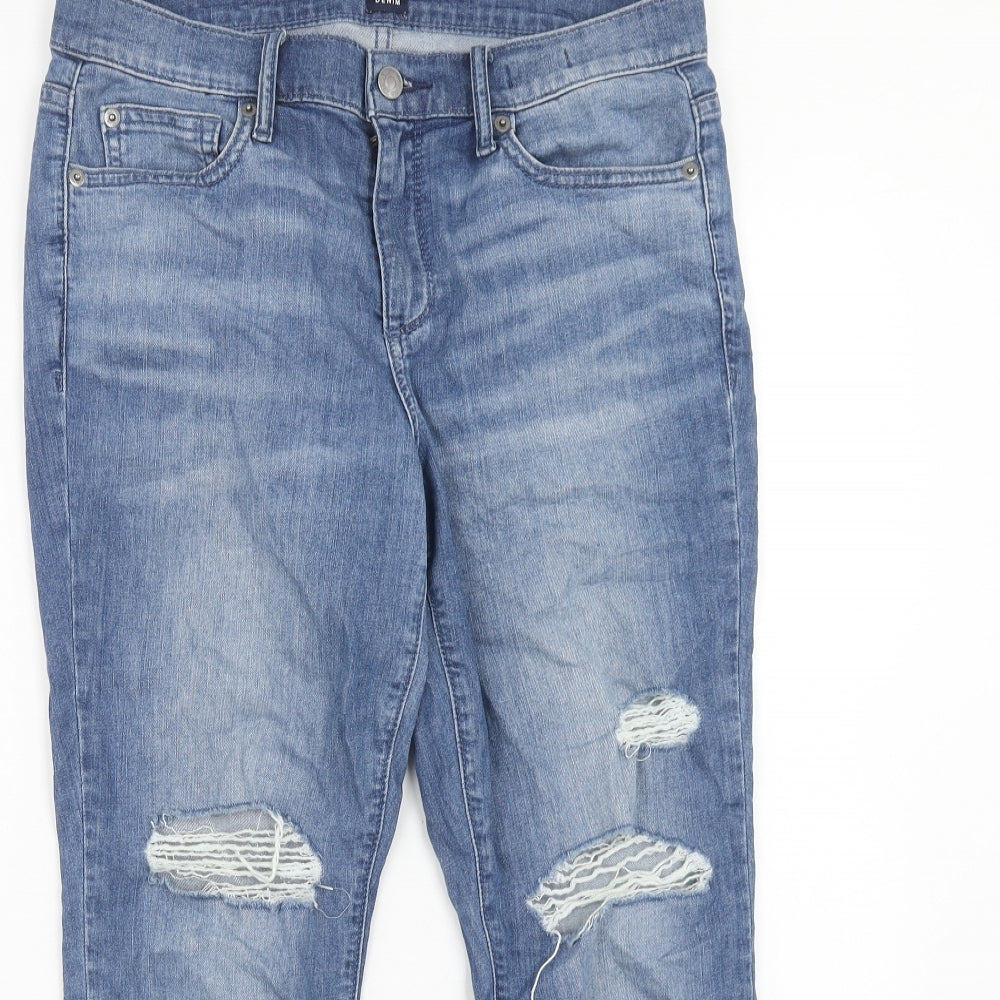 Gap Womens Blue Cotton Straight Jeans Size 29 in Regular Zip