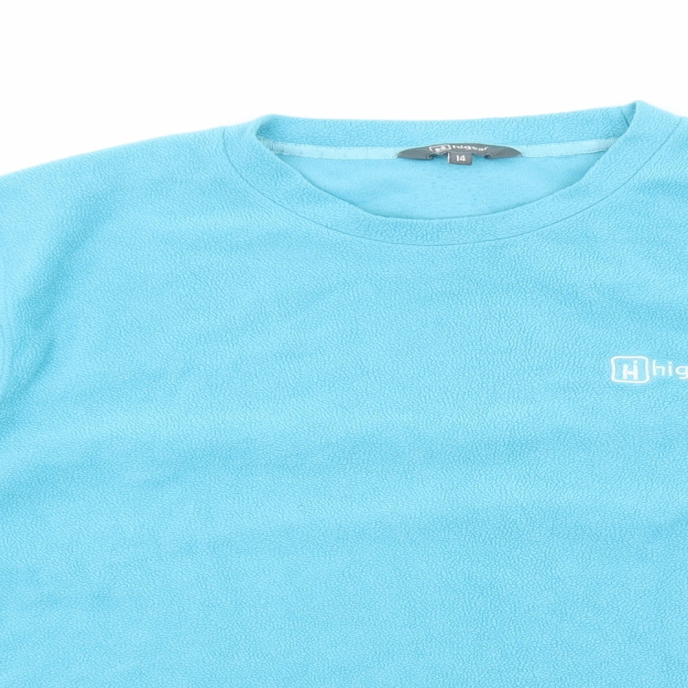 Hi Gear Womens Blue Round Neck Polyester Pullover Jumper Size 14