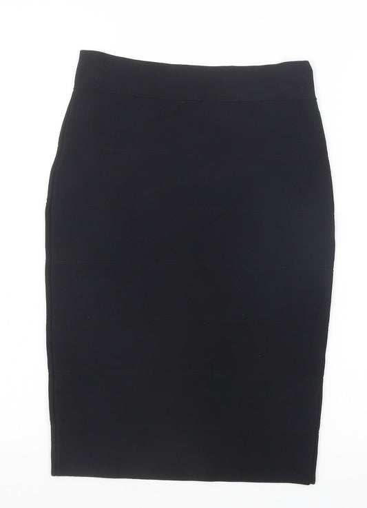 Romeo & Juliet Couture Womens Black Viscose Straight & Pencil Skirt Size 10