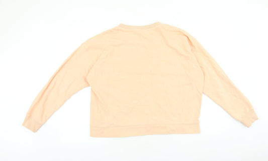 Miss Selfridge Womens Pink Cotton Pullover Sweatshirt Size M Pullover