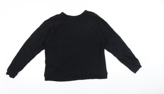 ASOS Womens Black Cotton Pullover Sweatshirt Size 6 Pullover