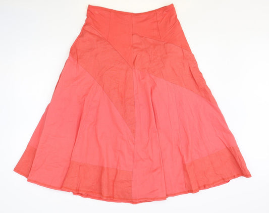 Marks and Spencer Womens Pink Polyester Swing Skirt Size 10