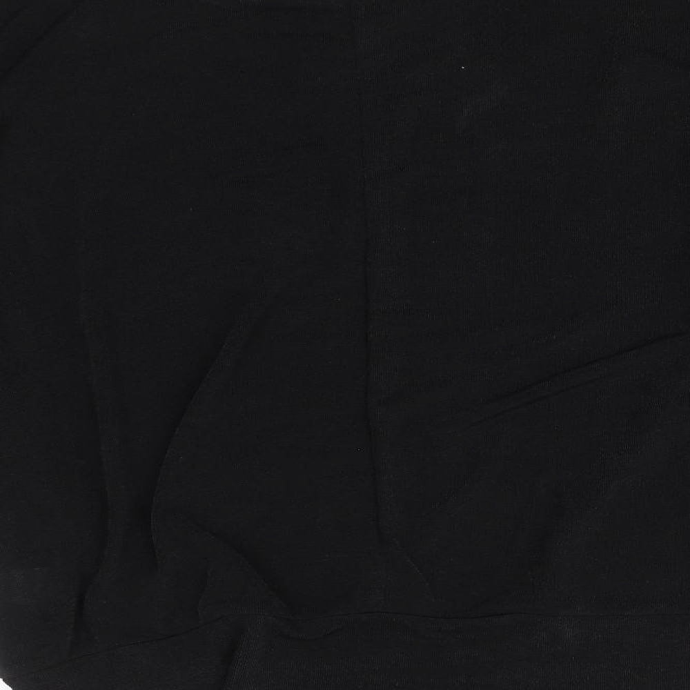 QED London Womens Black Polyester Basic T-Shirt Size M Round Neck - Size M-L