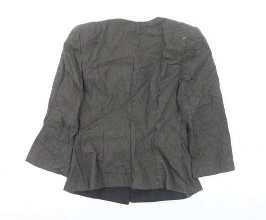 Preworn Womens Grey Jacket Blazer Size S Button
