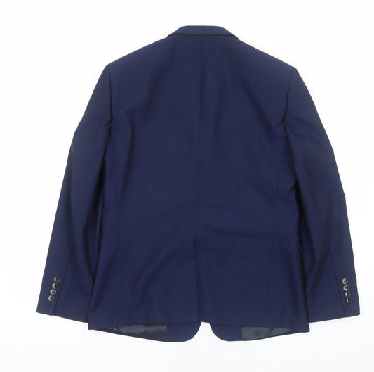 Burton Mens Blue Polyester Jacket Blazer Size S Regular