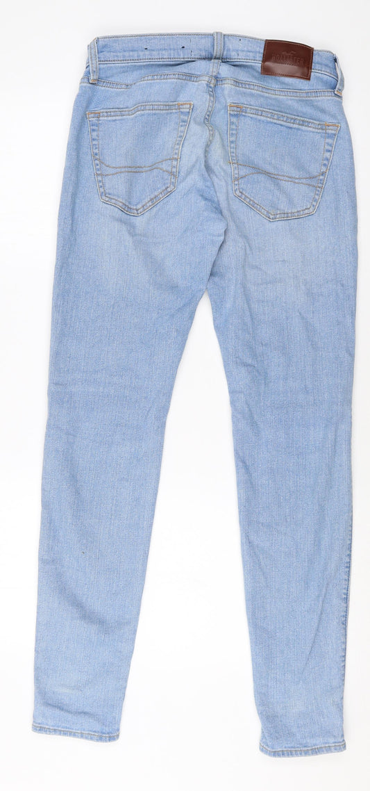 Hollister Mens Blue Cotton Skinny Jeans Size 29 in Extra-Slim Zip