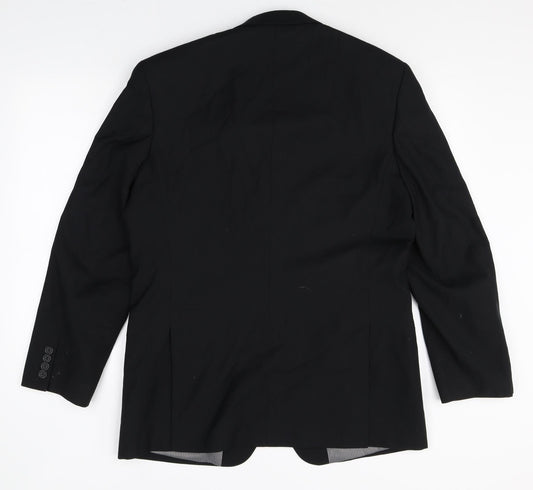 Burton Mens Black Polyester Jacket Blazer Size 42 Regular