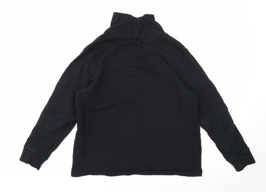 Marks and Spencer Womens Black Cotton Pullover Sweatshirt Size 14 Pullover