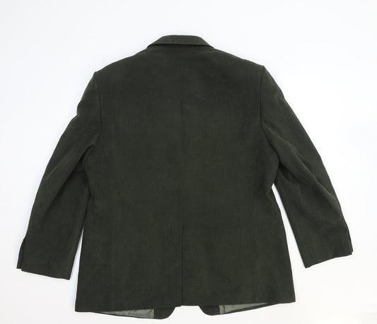 Marks and Spencer Mens Green Polyester Jacket Blazer Size S Regular