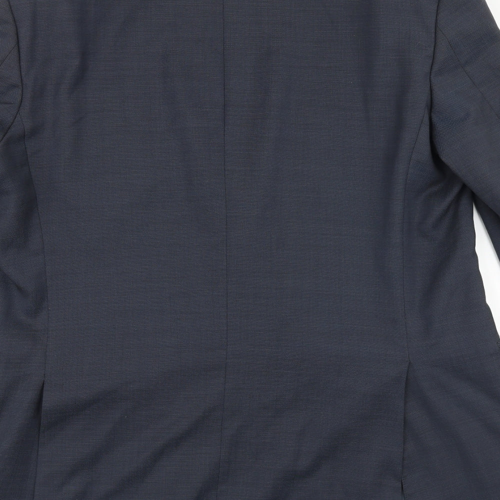 Marks and Spencer Mens Black Polyester Jacket Blazer Size 44 Regular