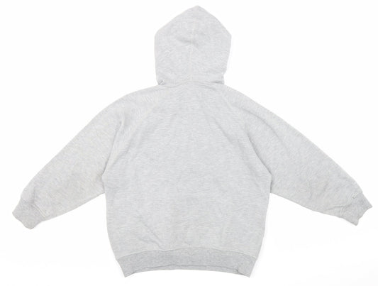 Goula Boys Grey Cotton Pullover Hoodie Size 10-11 Years Pullover - Athletic