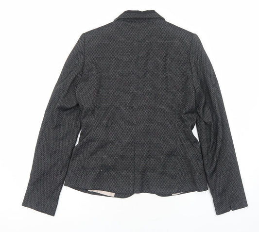 NEXT# Womens Black Polyester Jacket Blazer Size 10