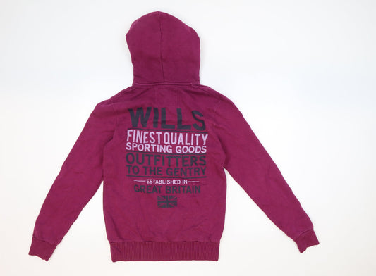 Jack Wills Womens Purple Cotton Pullover Hoodie Size XS Pullover