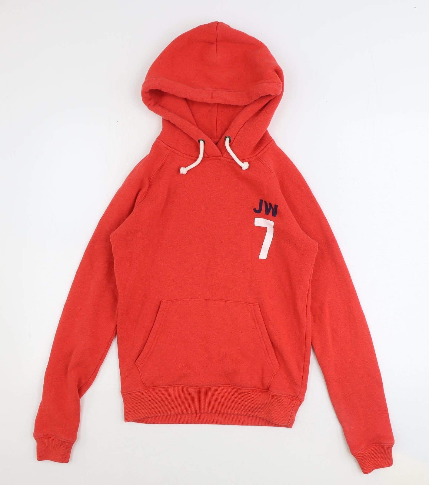 Jack Wills Womens Red Cotton Pullover Hoodie Size 8 Pullover