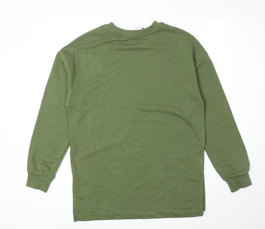 Marks and Spencer Womens Green Cotton Pullover Sweatshirt Size 6 Pullover