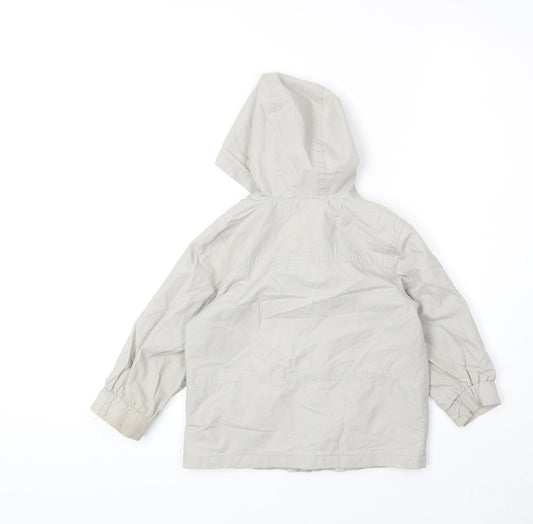 John Lewis Boys Grey Jacket Size 3XL Zip